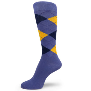 Pompadour Blue w/ Gold Yellow Men's Groomsmen Wedding Argyle Dress Soc Spotlight Hosiery by ArgyleSock.us Pompadour Blue w/ Gold Yellow Men's Groomsmen Wedding Argyle Dress Soc Spotlight Hosiery by ArgyleSock.us