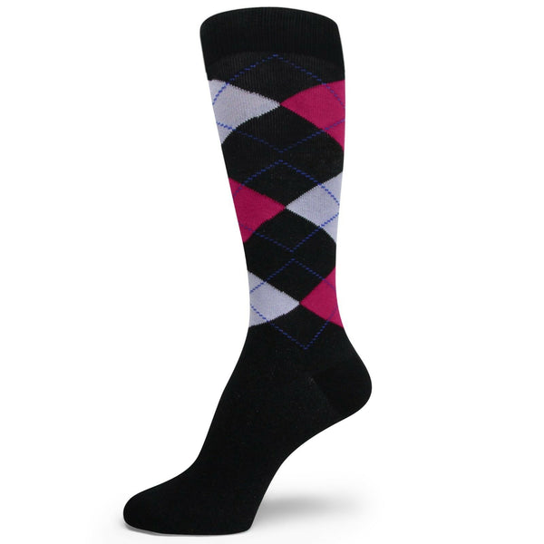 Black Light Lilac Hot Pink Argyle Groomsmen/Mens Socks MA120