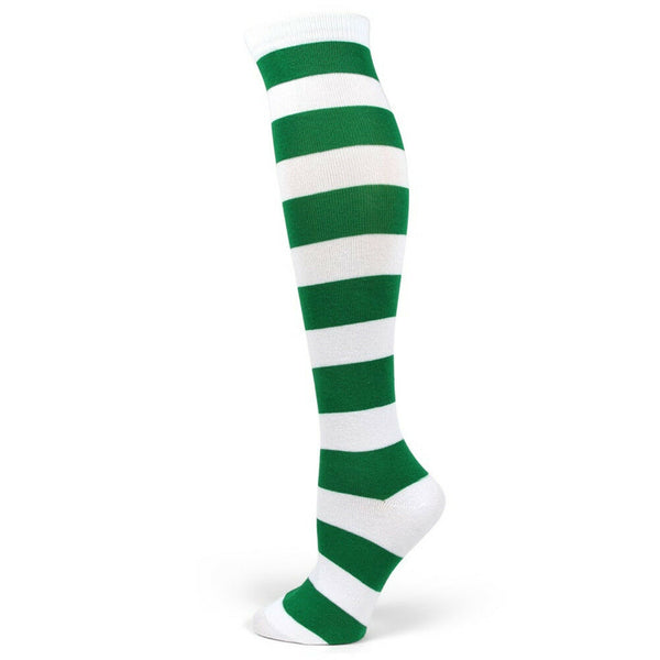 Women's Halloween costume White/Green Knee High Socks PM018