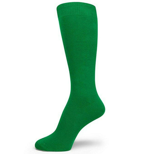 XL Green Men's Groomsmen Wedding Plain Solid Color Dress Socks MA105