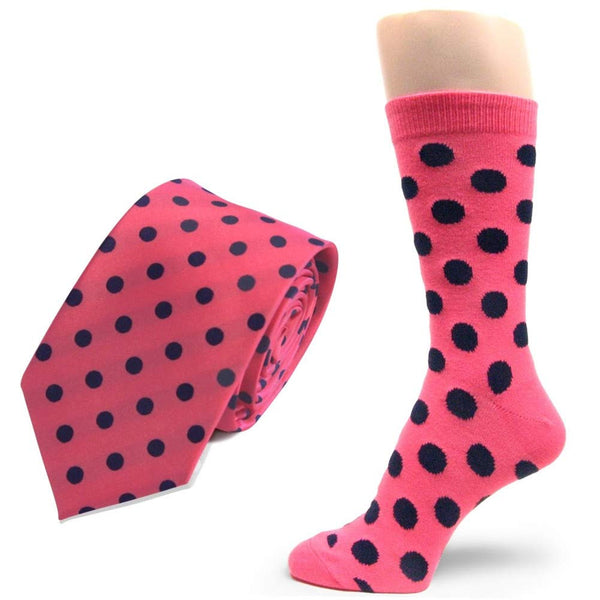 Spotlight Hosiery Groomsmen Men's POLKA DOTS Necktie & Dress Socks Set