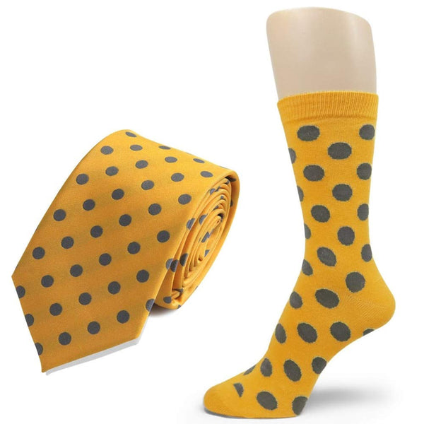 Spotlight Hosiery Groomsmen Men's POLKA DOTS Necktie & Dress Socks Set