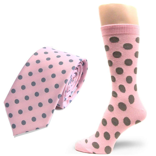 Spotlight Hosiery Groomsmen Men's POLKA DOTS Necktie & Dress Socks Set