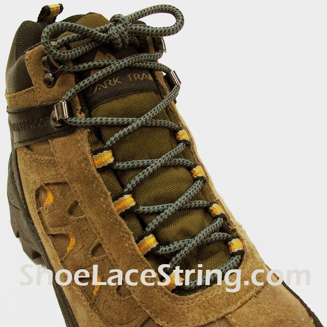 Bluish Gray & Black Hiking/Work Boot 54" Round ShoeLaces, 1Pair
