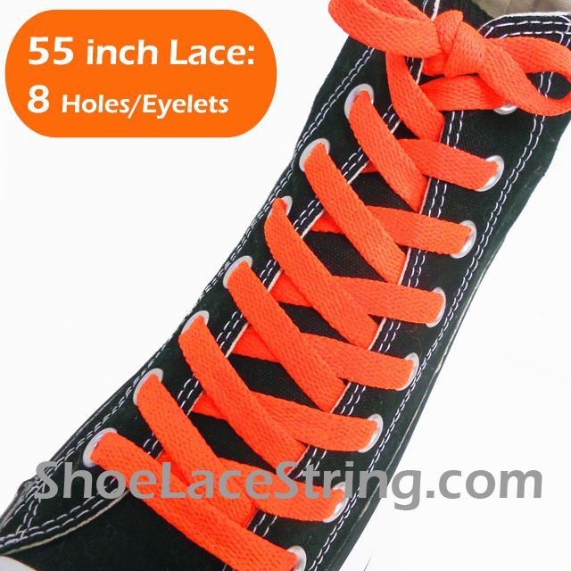 Neon Orange 55INCH Shoe Laces Orange Shoe Strings 1 Pairs