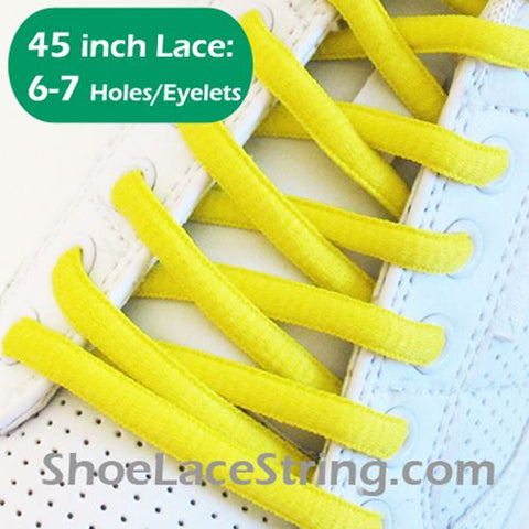 Bright Yellow 45INCH Oval Shoe Laces Sneaker Strings 1 Pairs