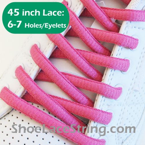 Fuchsia Pink 45INCH Oval ShoeLaces Sneaker Strings 1 Pairs