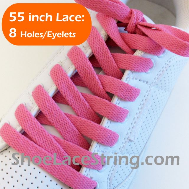 Fuchsia Pink 55INCH Flat ShoeLaces Shoe Strings  1 PAIRs