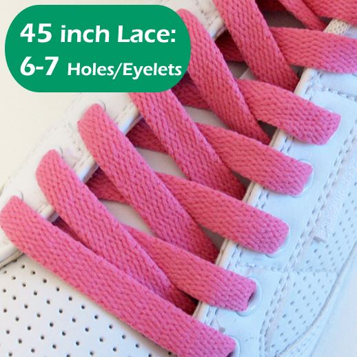Fuchsia Pink 45INCH Flat Shoe Laces Shoe Strings 1 PAIRs