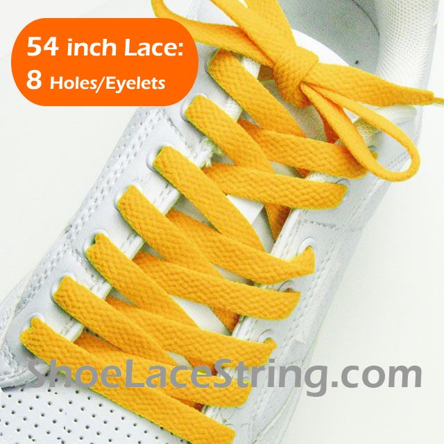 Golden Yellow 54INCH Shoe Laces Gold Yellow Shoe Strings 1 Pairs