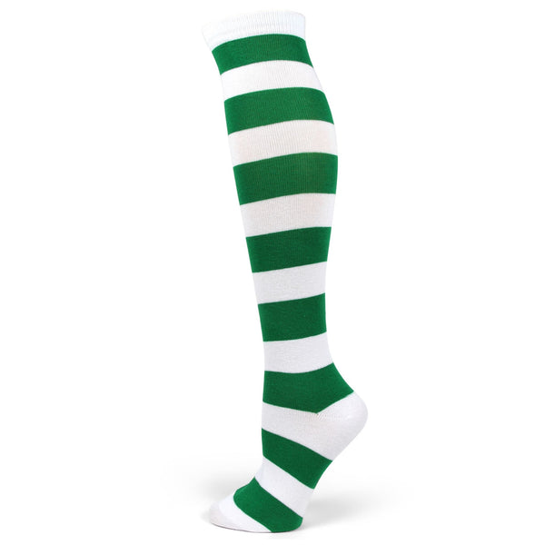 Spotlight Hosiery Brand Elite Quality White&Color Stripe Knee Sock 1PR FREE SHIP