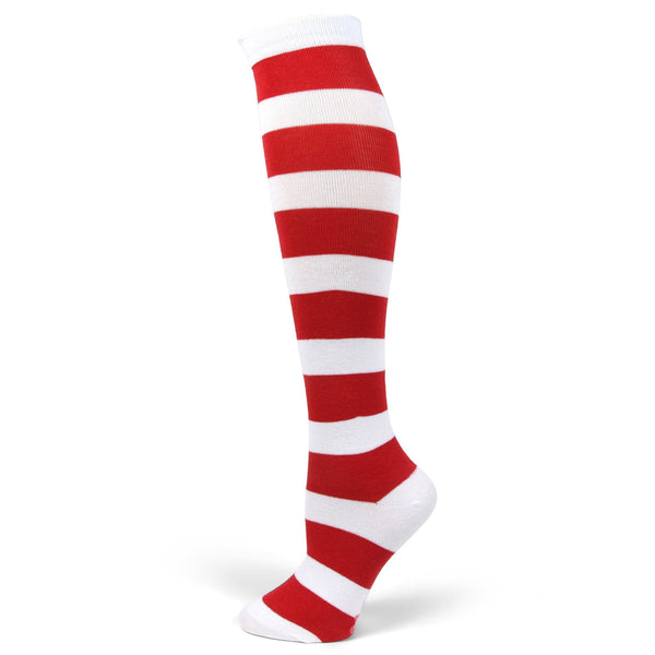 Spotlight Hosiery Brand Elite Quality White&Color Stripe Knee Sock 1PR FREE SHIP