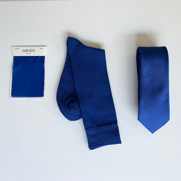 Spotlight Hosiery Groomsmen/Men's Solid Color Dress Socks & Neck Tie Set for Wedding Gift