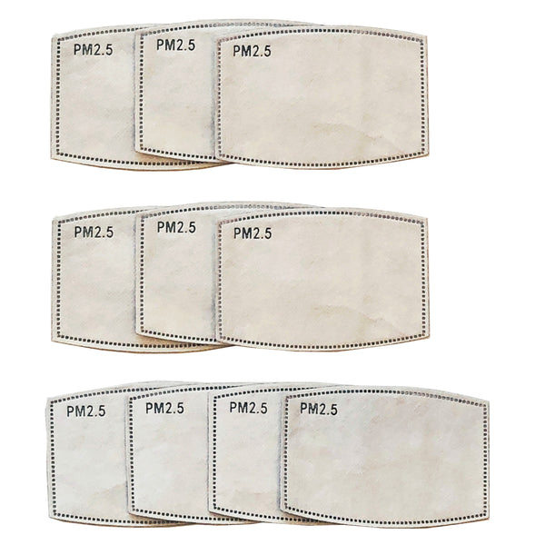 Liners for Face Mask (PM2.5 Carbon Fiber Fabric Filters) (10/20/30 Packs)