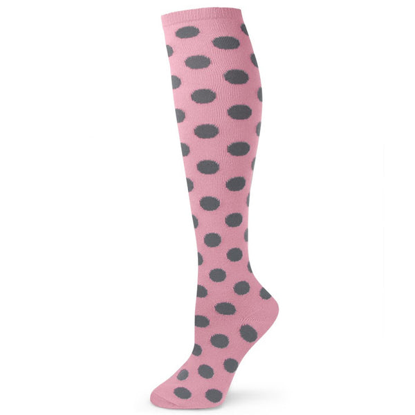 Spotlight Hosiery Elite Quality Soft Cotton Women's Polka Dots Knee Highs Socks