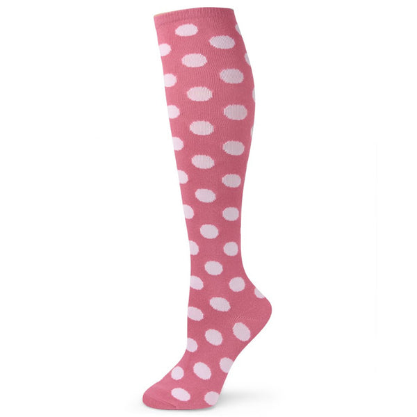 Spotlight Hosiery Elite Quality Soft Cotton Women's Polka Dots Knee Highs Socks