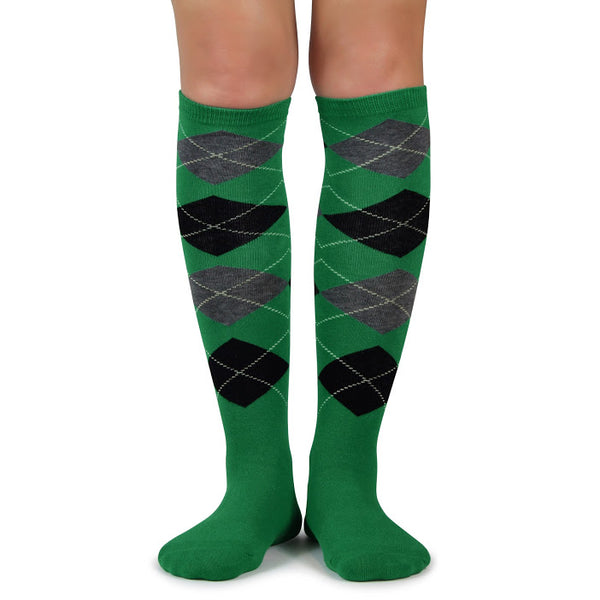 Spotlight Hosiery Elite Quality Argyle Womens Knee Highs Socks-You choose Color