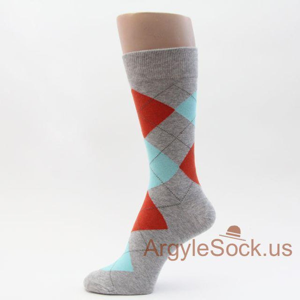GRAY/GREY Men’s Groomsmen's Dress Socks