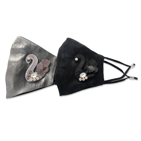 Stylish/ Wedding/ Business/ Formal Attire Face Mask with Adjustable Ear Loops, Nose Wire, Filter Pocket