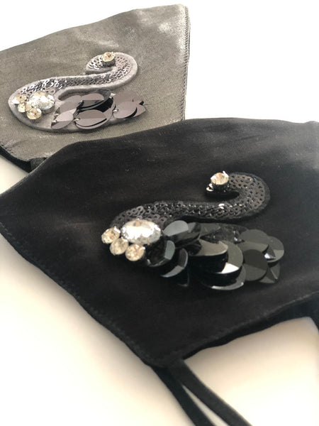 Stylish/ Wedding/ Business/ Formal Attire Face Mask with Adjustable Ear Loops, Nose Wire, Filter Pocket
