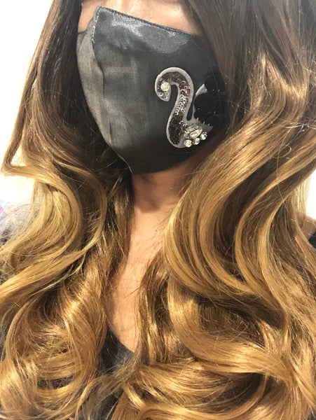 Stylish/ Wedding/ Business/ Formal Attire Face Mask with Adjustable Ear Loops, Nose Wire, Filter Pocket