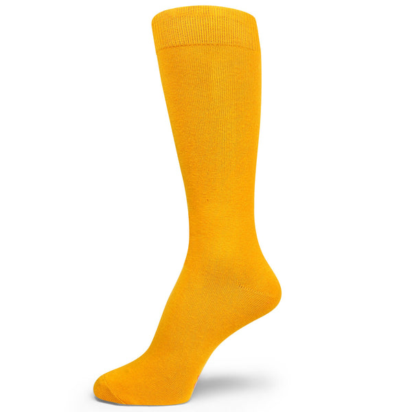 Spotlight Hosiery Men's Solid Color Dress Socks (XL Option) Blue & Yellow for Ukraine Flag Color - Ship from California Los Angeles County