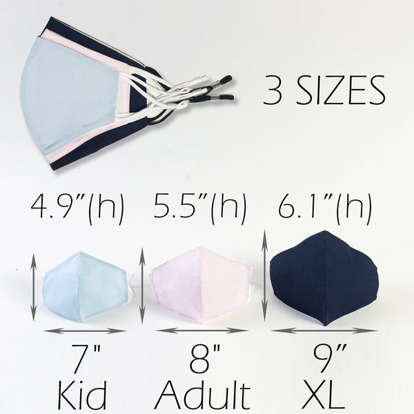 Preschool Kindergarten Toddler Little Kids Face Mask Nose Wire Ear Adjusters w/ Stopper, Filter Pocket, Free Ship from California