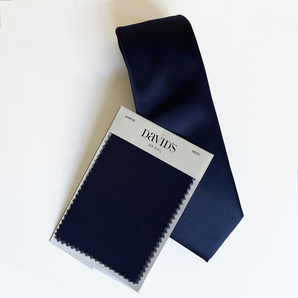 Navy, Similar to David's Bridal MARINE Men's Socks and Neck Tie For Groomsmen for Navy Wedding Color