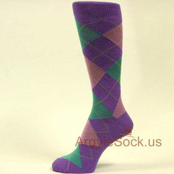 Shades of PURPLE Men's Groomsmen's Dress Socks (Lavender, Lilac, Light Purple)