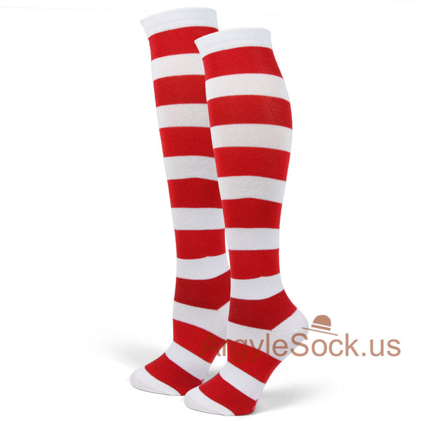 Spotlight Hosiery Brand Elite Quality White&Color Stripe Knee Sock 1PR FREE SHIP