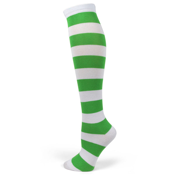 Spotlight Hosiery Brand Elite Quality White&Color Stripe Knee Sock 1PR FREE SHIP