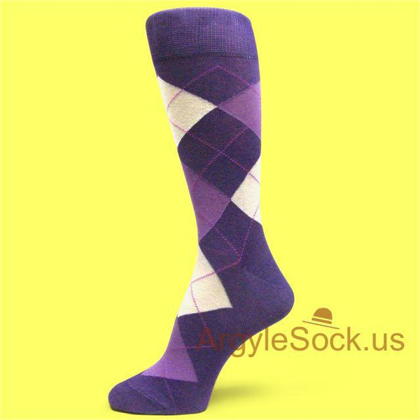 Shades of PURPLE Men's Groomsmen's Dress Socks (Lavender, Lilac, Light Purple)