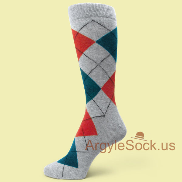 GRAY/GREY Men’s Groomsmen's Dress Socks