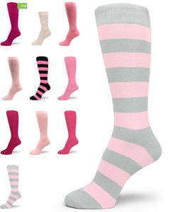 Spotlight Hosiery Elite Quality PINK Mens Striped/Plain Dress Socks-FREE SHIP